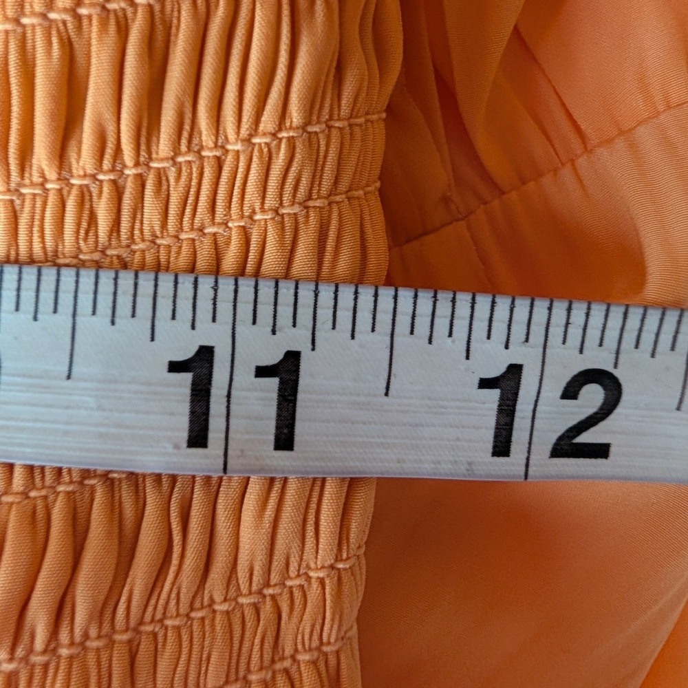 Ramy Brook Natalie Strapless Maxi Dress S Bellini Smocked Tiered Ruffle‎ Boho - Picture 14 of 15